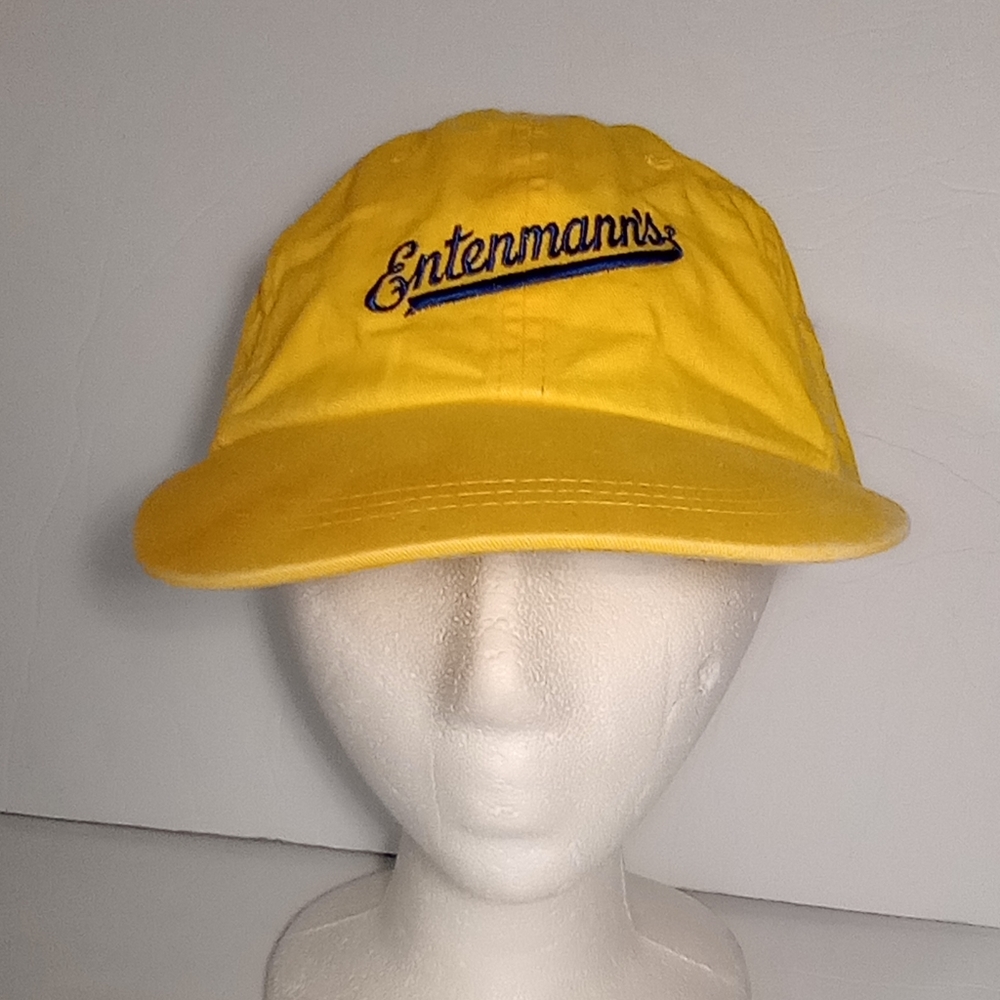 Entenmann's Adams Leather Strap Adjustable 100% Cotton Yellow Unisex Hats Cap